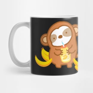 Cute Banana Milk Sloth Mug